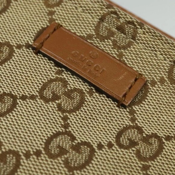 GUCCI GG Canvas Web Sherry Line Shoulder Bag Beige Gold - Picture 10 of 15